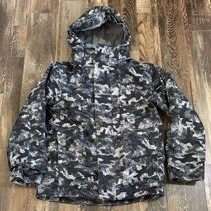 Columbia Kids' Black & White Camo Puffer interchangable Jacket